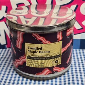 BBW Candied Maple Bacon Coloring Changing Jar Large 3 Wick Candle Home Decor